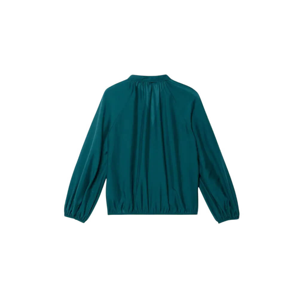 Mint Velvet Teal Whipstitch Detail Blouse